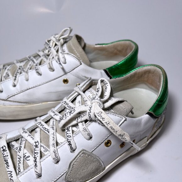 Philippe Model Distressed Leather Sneakers - Picture 8 of 16